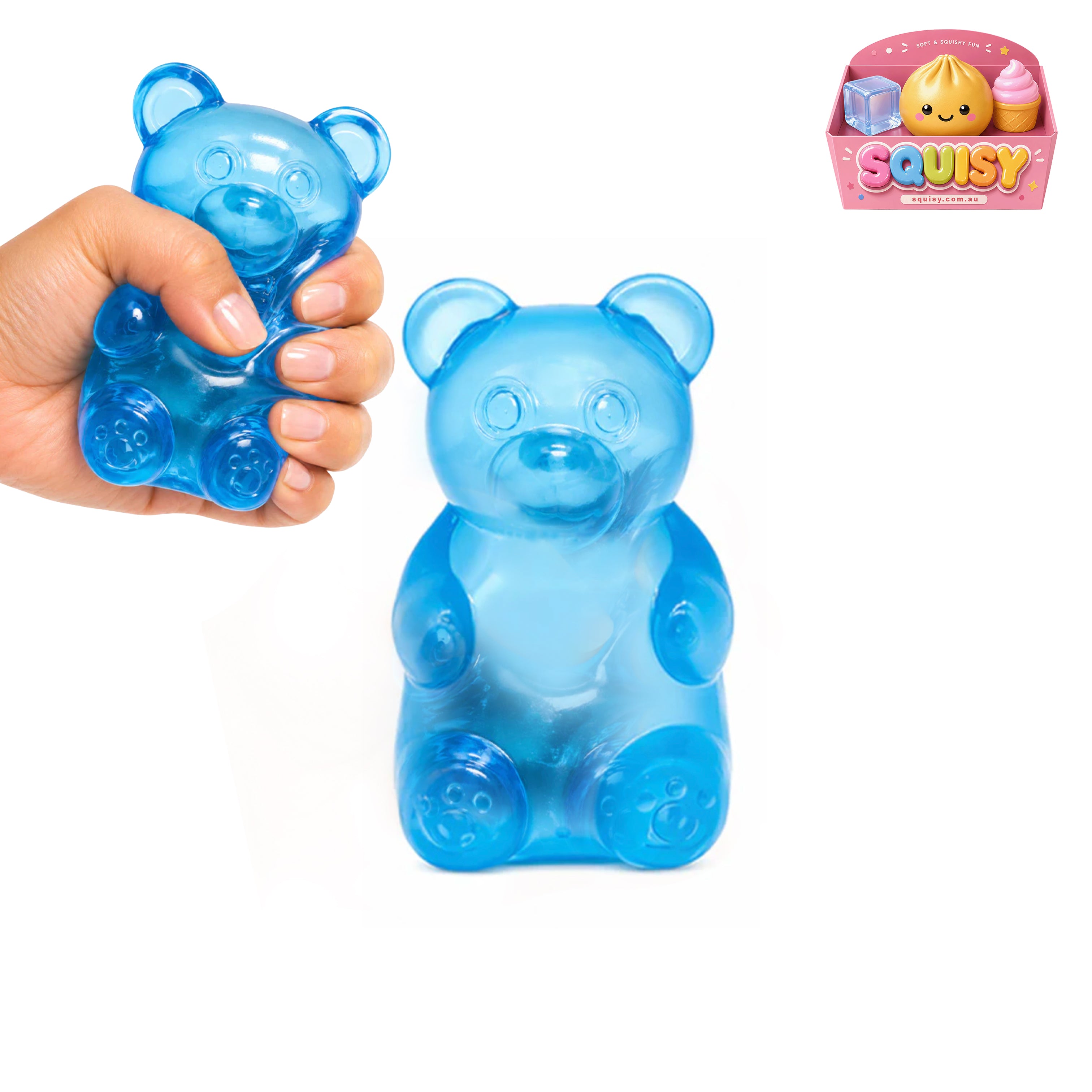 QUISY Jelly Bear Squishy Sensory Stress Relief Toy - 1-PIECE BOX