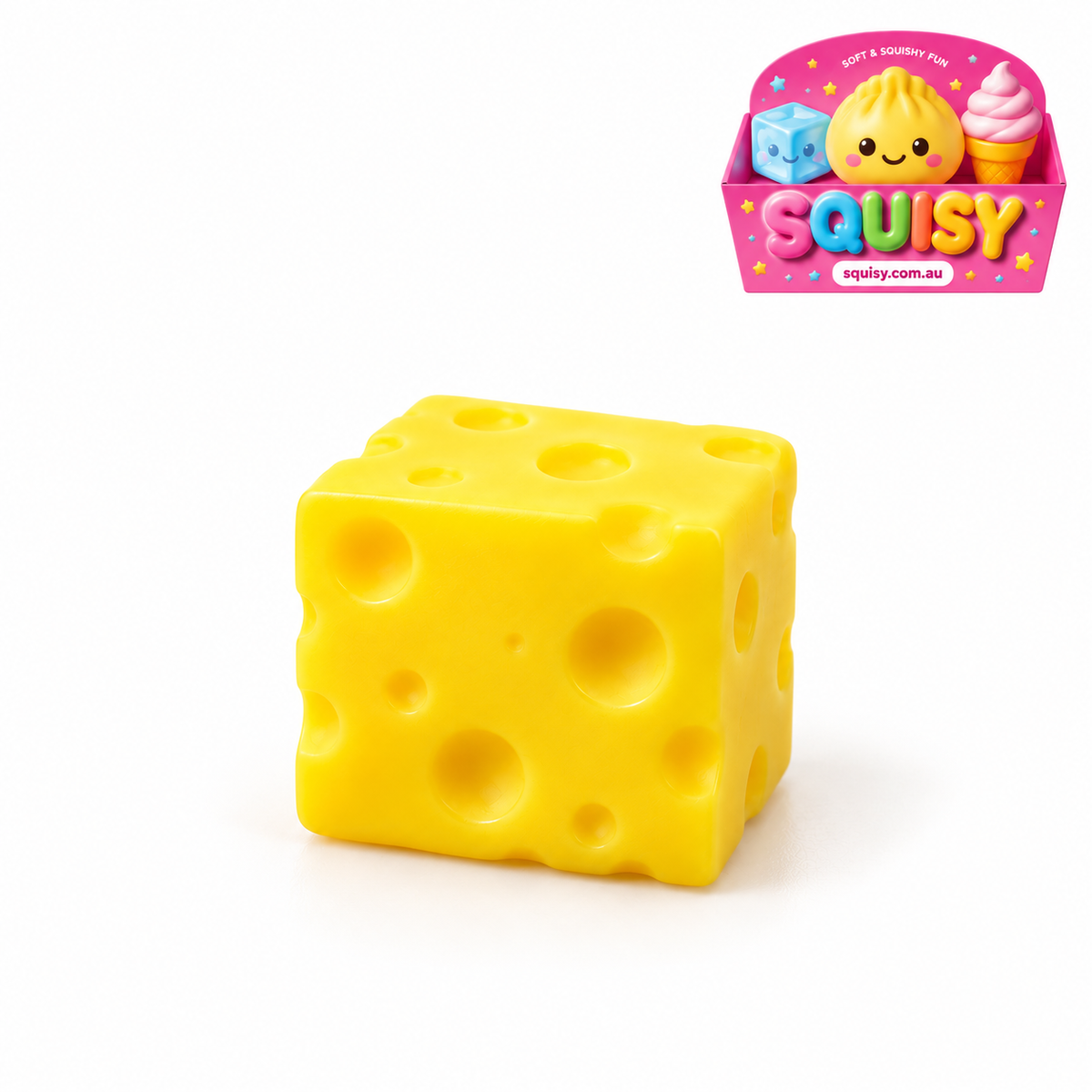 Crunchy Cheese Squishy – Satisfying Sensory Toy - 1-PIECE BOX
