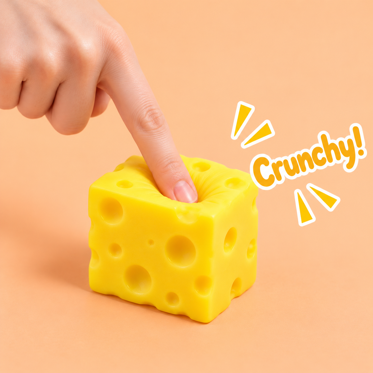 Crunchy Cheese Squishy – Satisfying Sensory Toy - 1-PIECE BOX