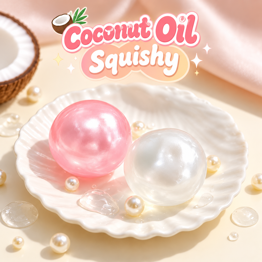 Coconut Oil Squishy Ball – Satisfying Sensory Toy - 1-PIECE BOX