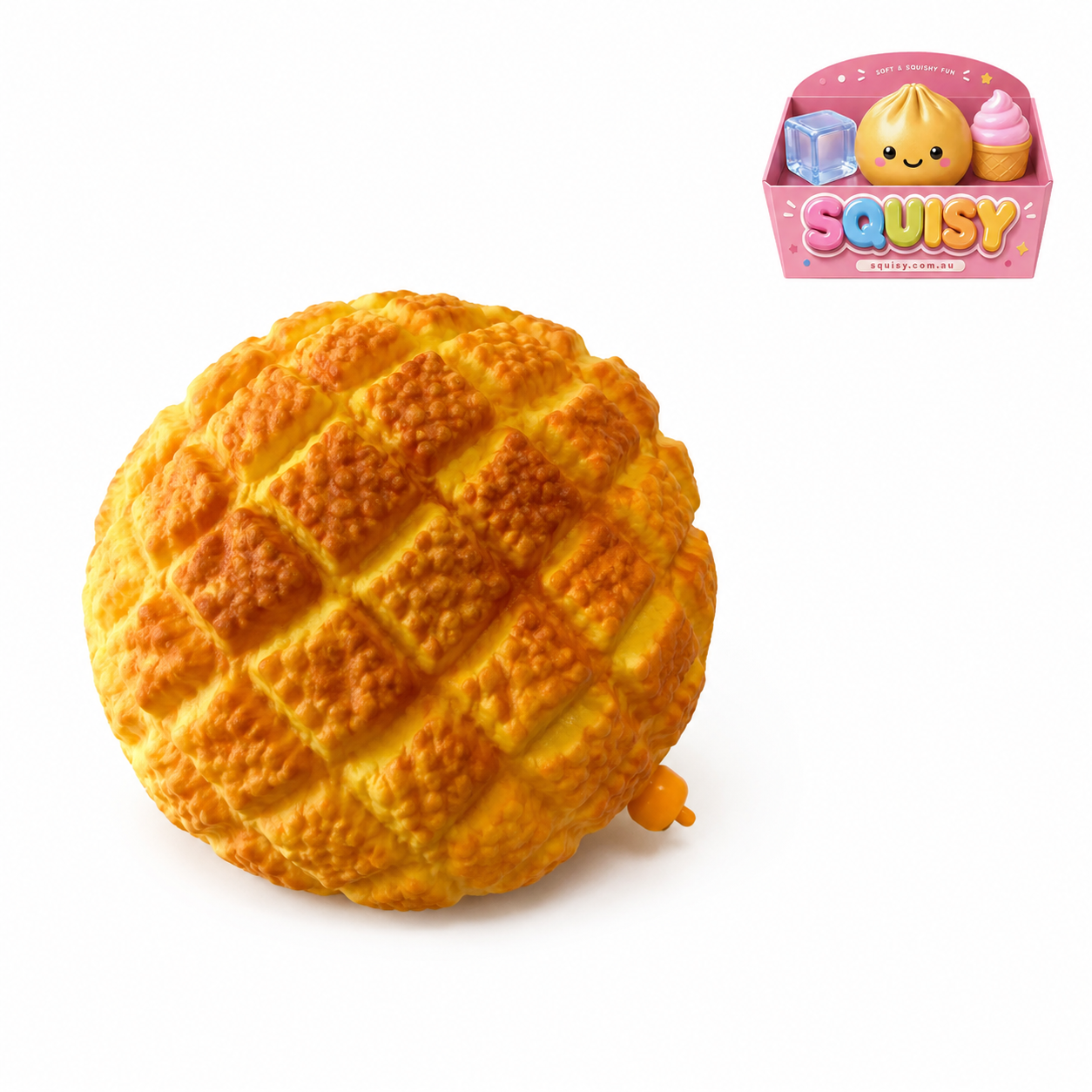 Crunchy Pineapple Bun Squishy – Satisfying Sensory Toy - 1-PIECE BOX