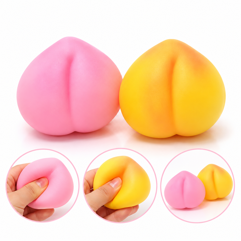 Crunchy Peach Squishy Toy