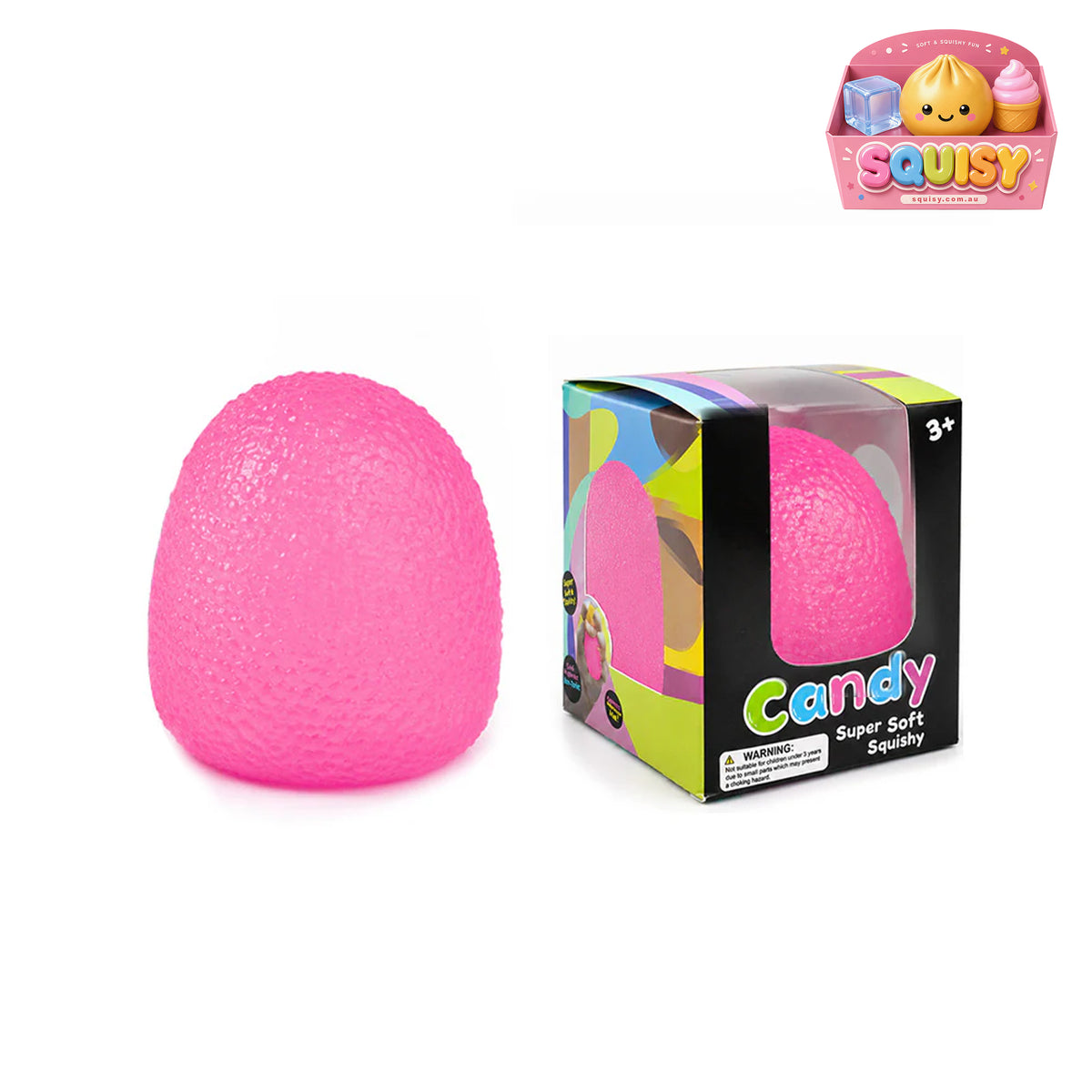 SQUISY Candy Stress Relief Squishy Sensory Stress Relief Toy - 1-PIECE BOX