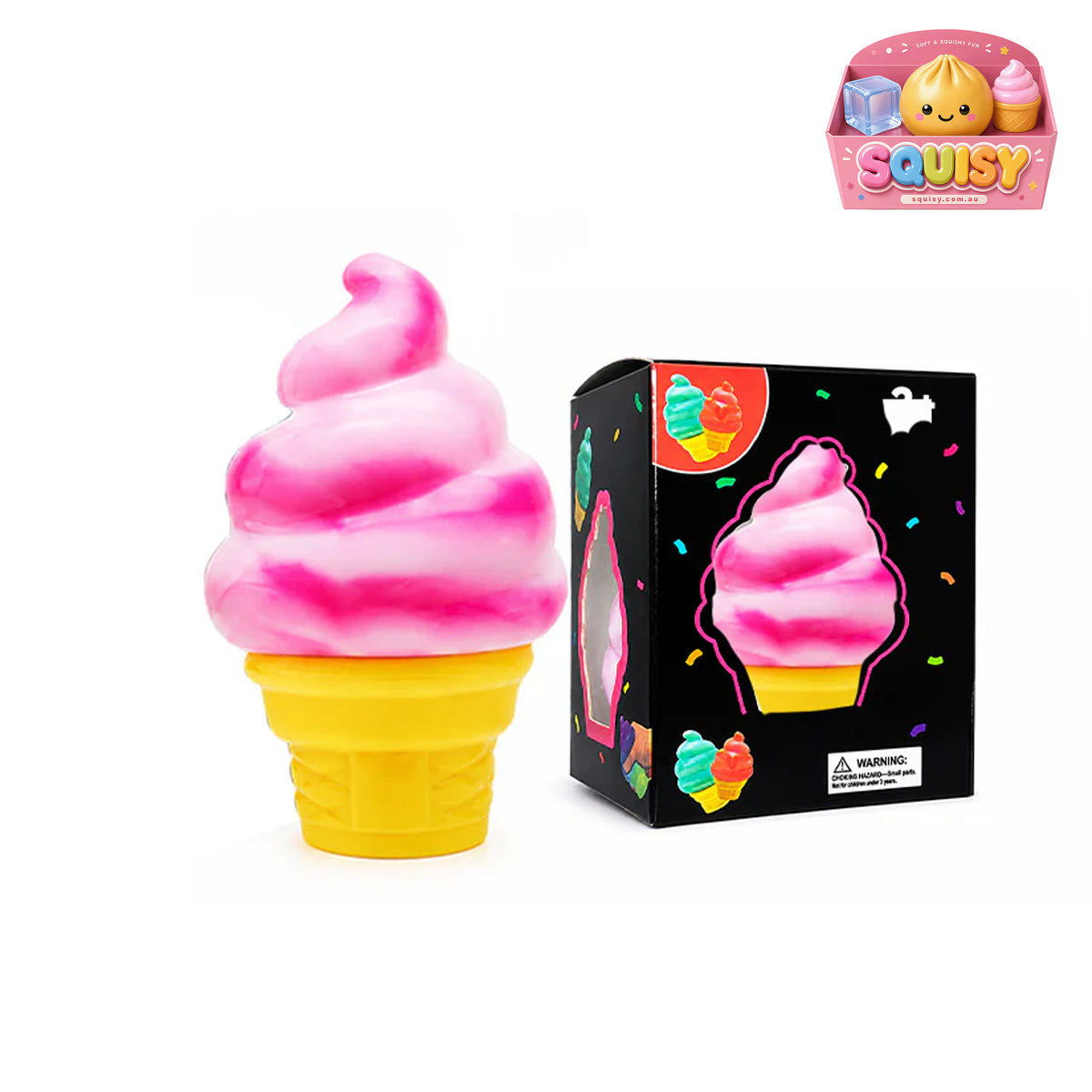 Ice Cream Squishy Sensory Stress Relief Toy - 1-PIECE BOX