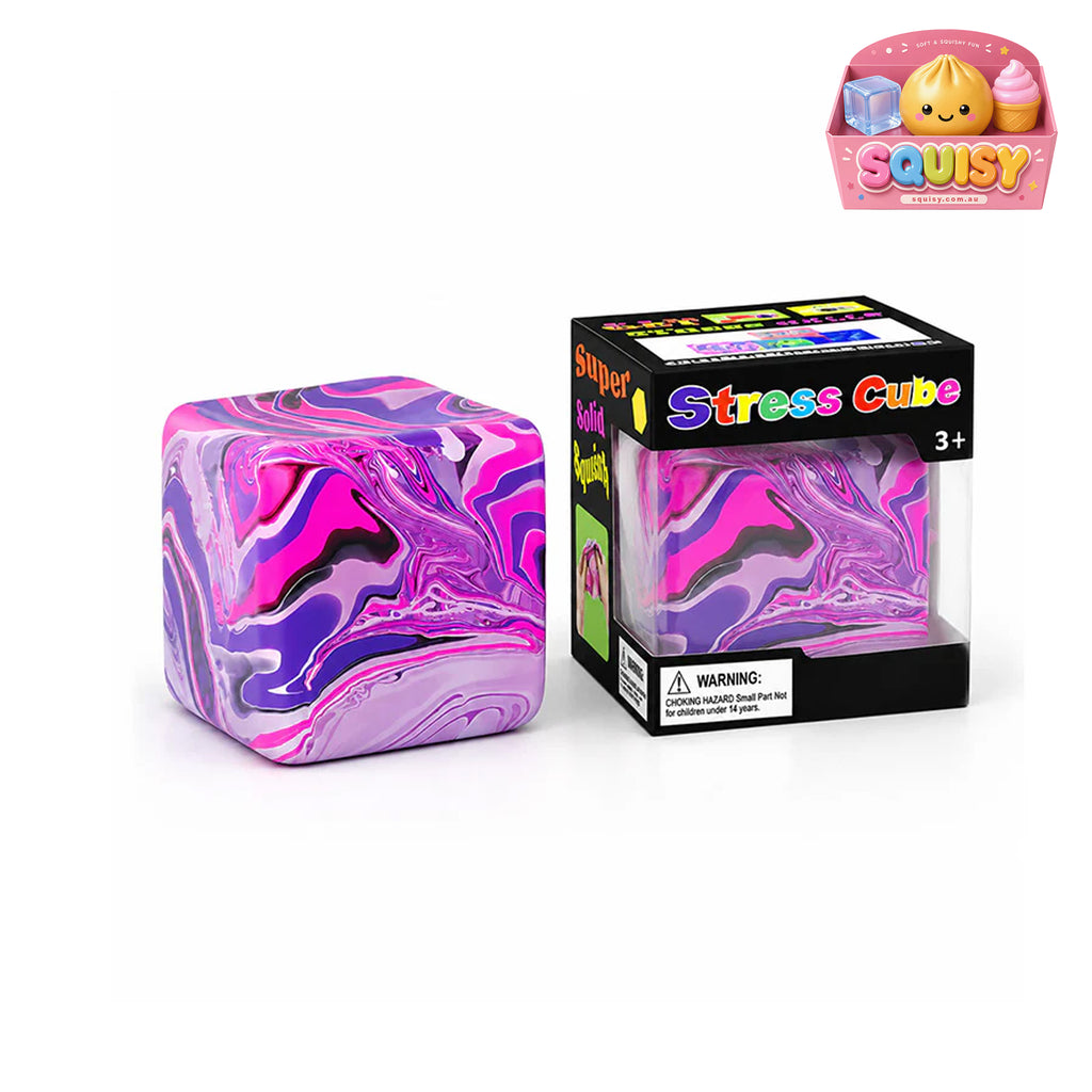 SQUISY Marble Cube Squishy Sensory Stress Relief Toy - 1-PIECE BOX
