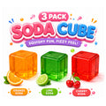 3 Pack Soda Cube - Orange Soda + Lime Soda + Cherry Soda